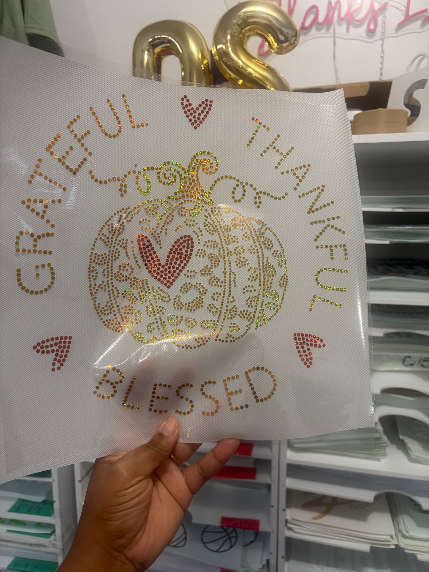 Fall Pumpkin  Spangle Transfers