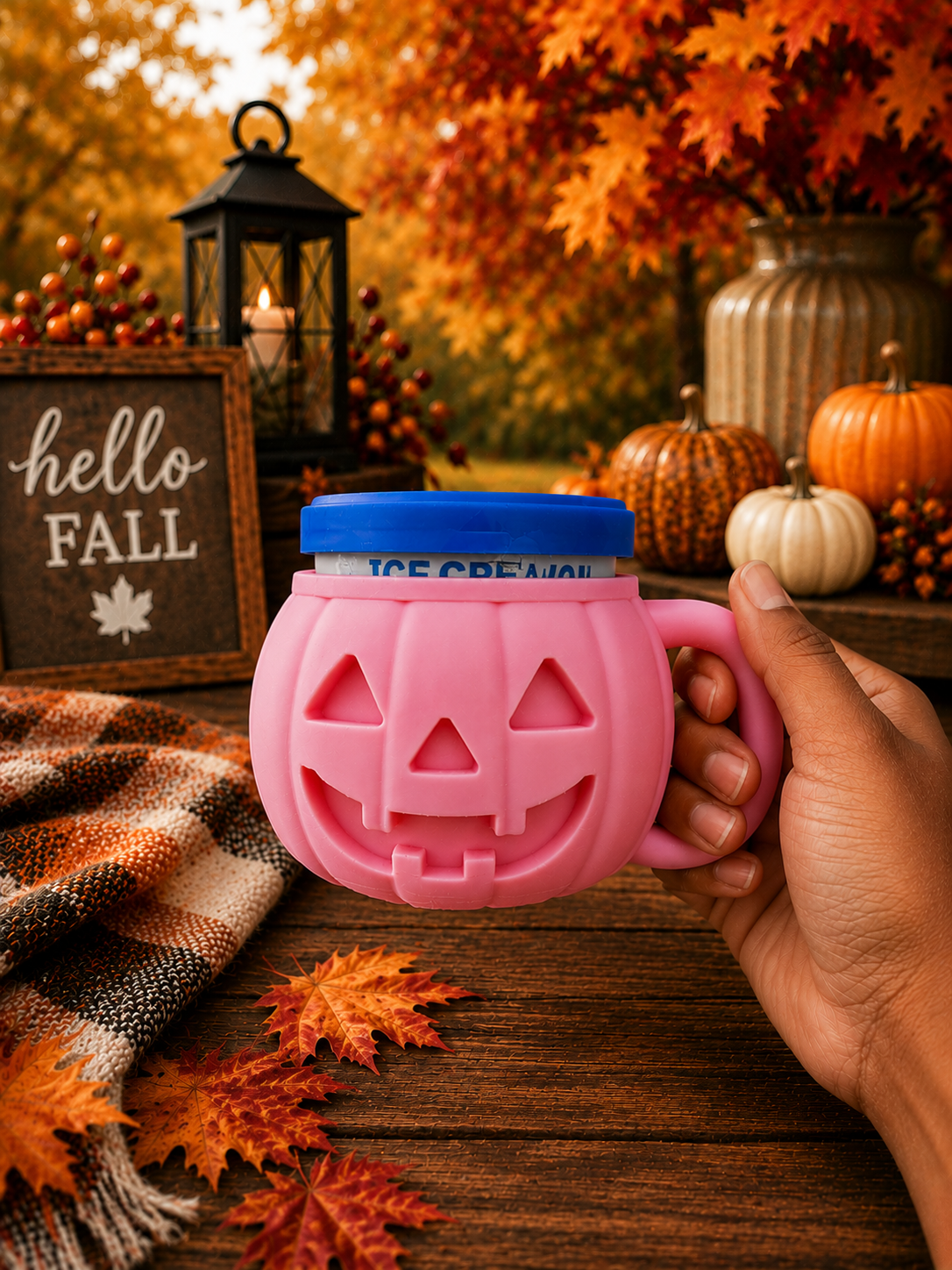 Ice Cream & Spoon Pumpkin Holder