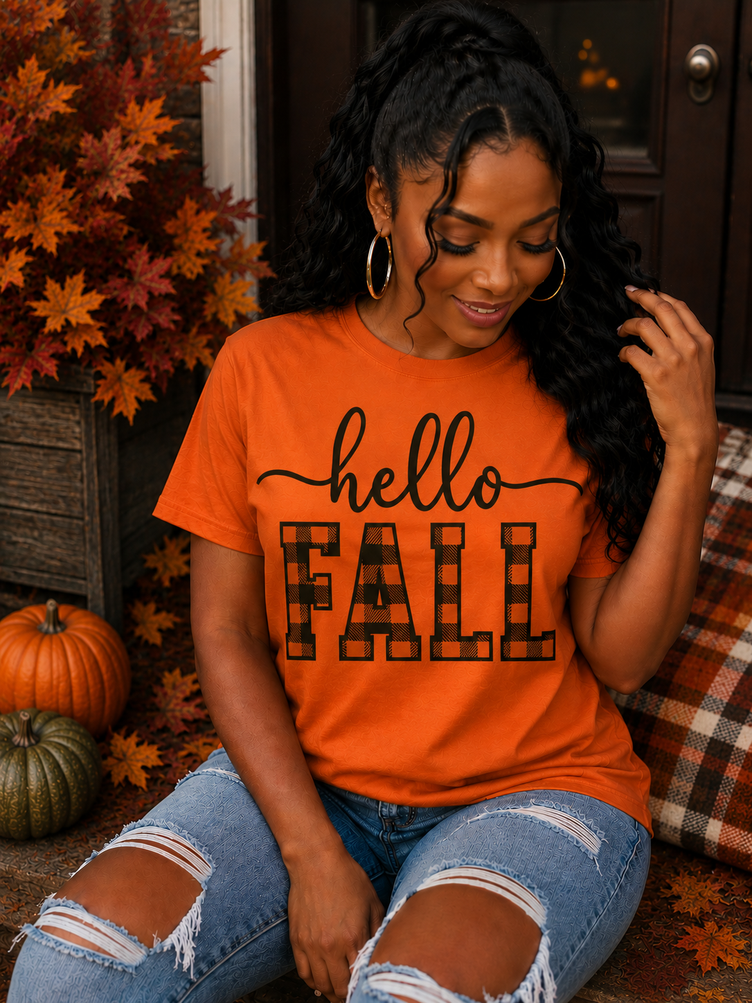 11 inch Hello Fall Screen Print