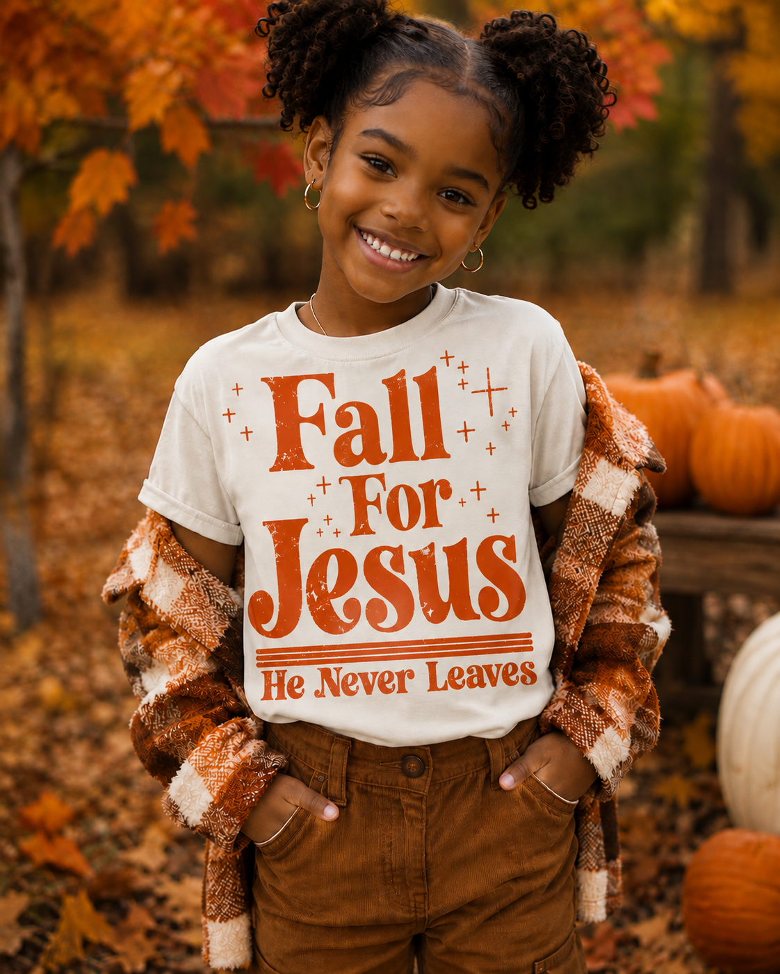 8 inch inch Fall For Jesus  Screen Print