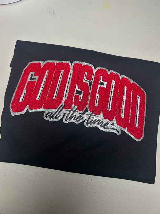 God is Good All The Time Patch  Tee Shirt