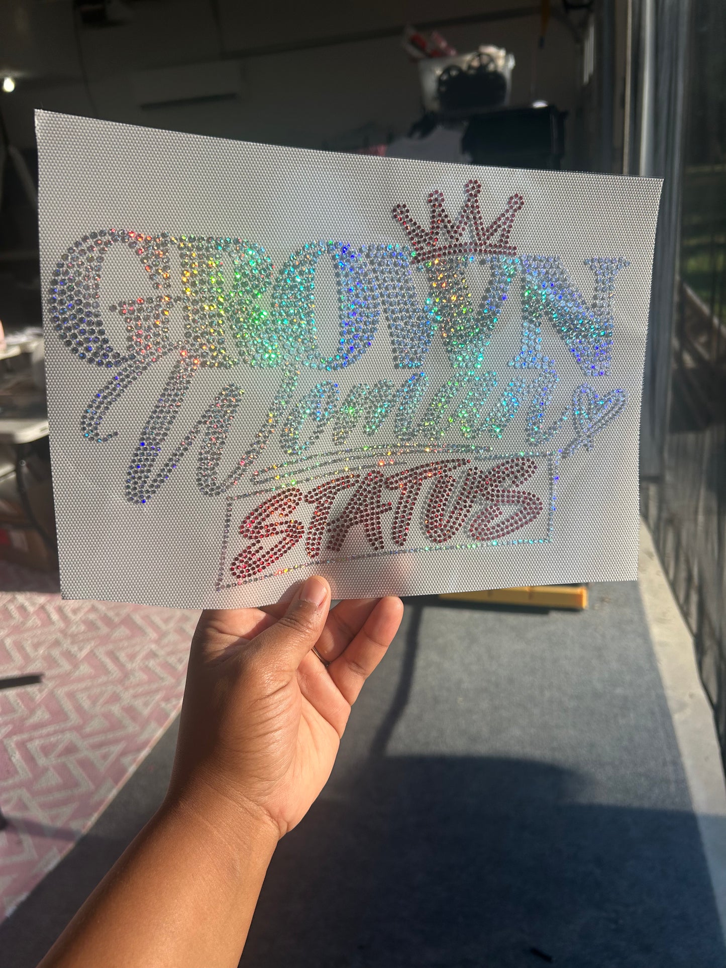 Grown Woman Status  Spangle Transfer, Heat Transfer