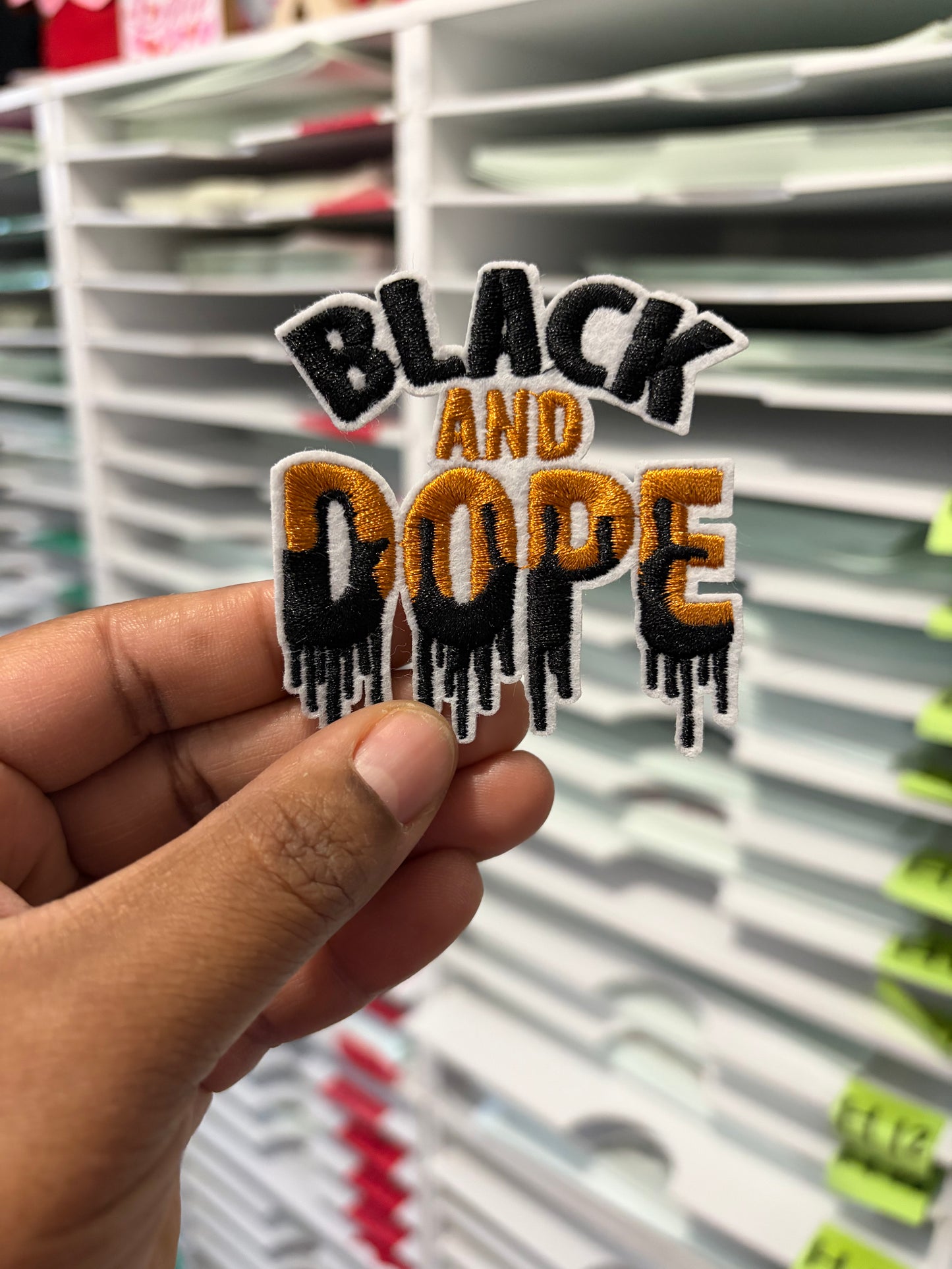 Black and Dope Hat Patch