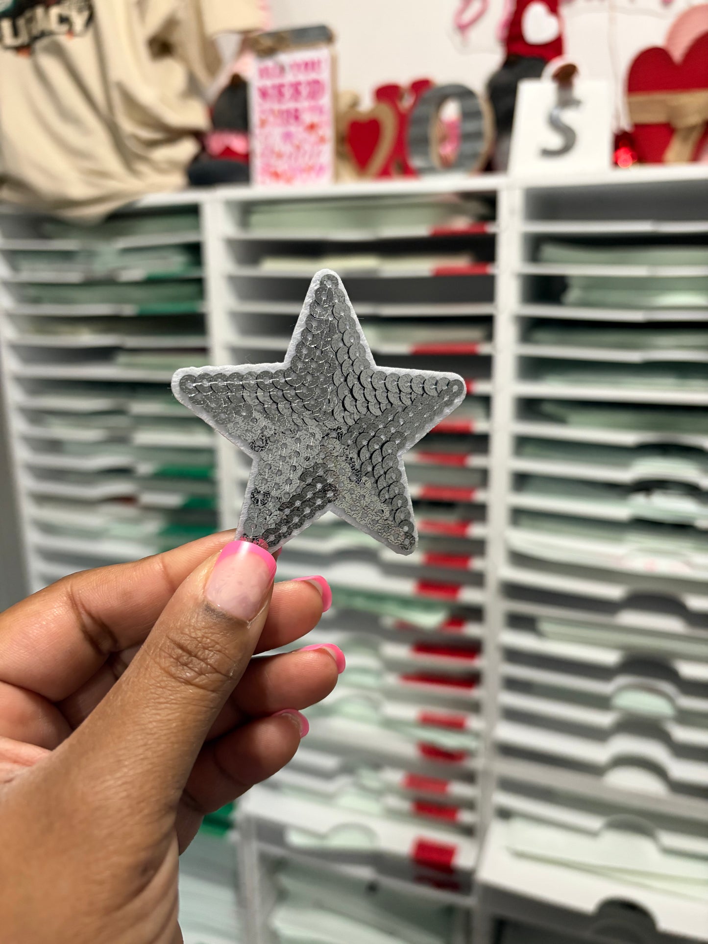Silver  Star  Custom Embroidered Hat Patches for Trucker Hats | Iron On