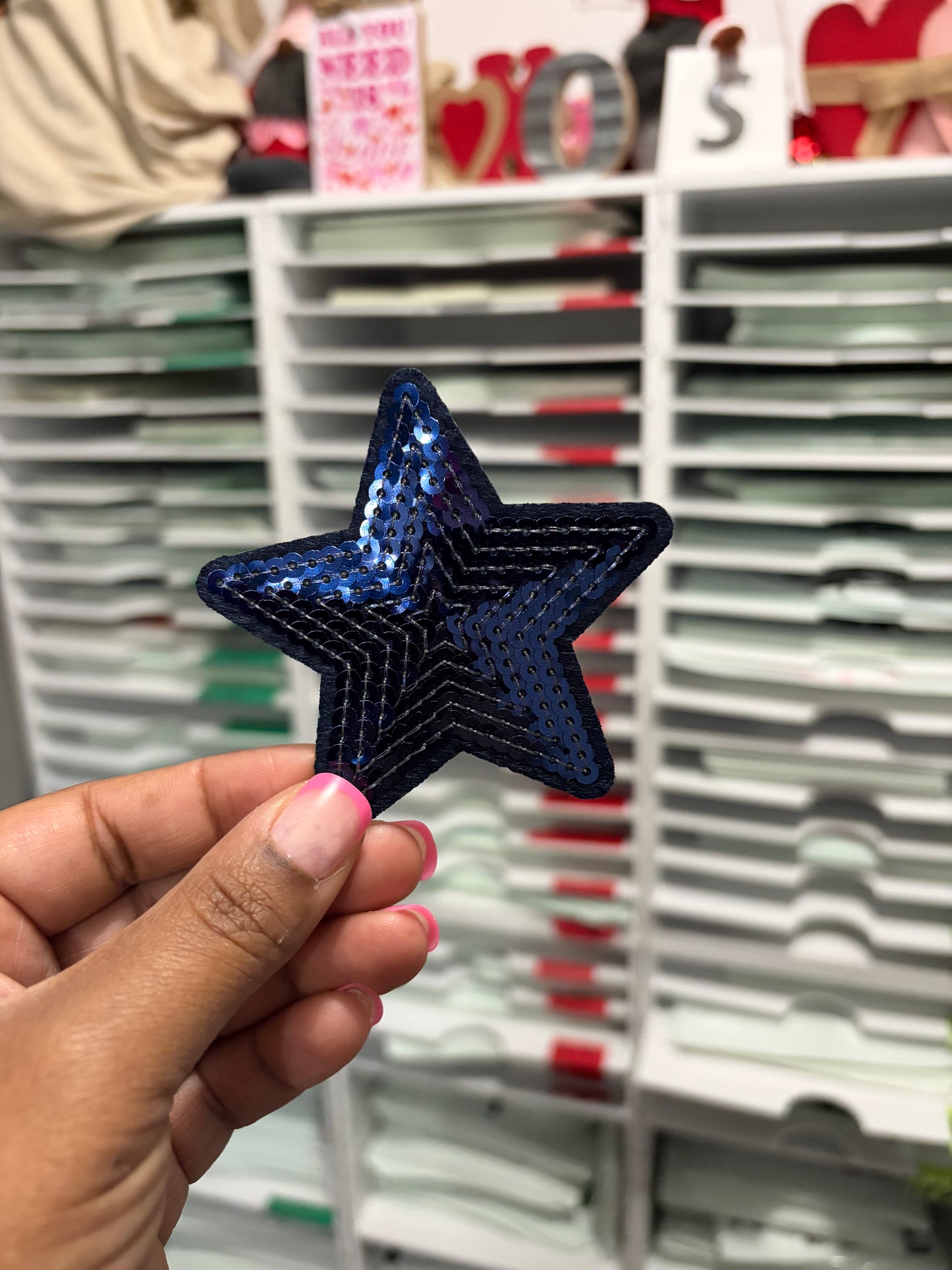 Navy Blue Star  Custom Embroidered Hat Patches for Trucker Hats | Iron On