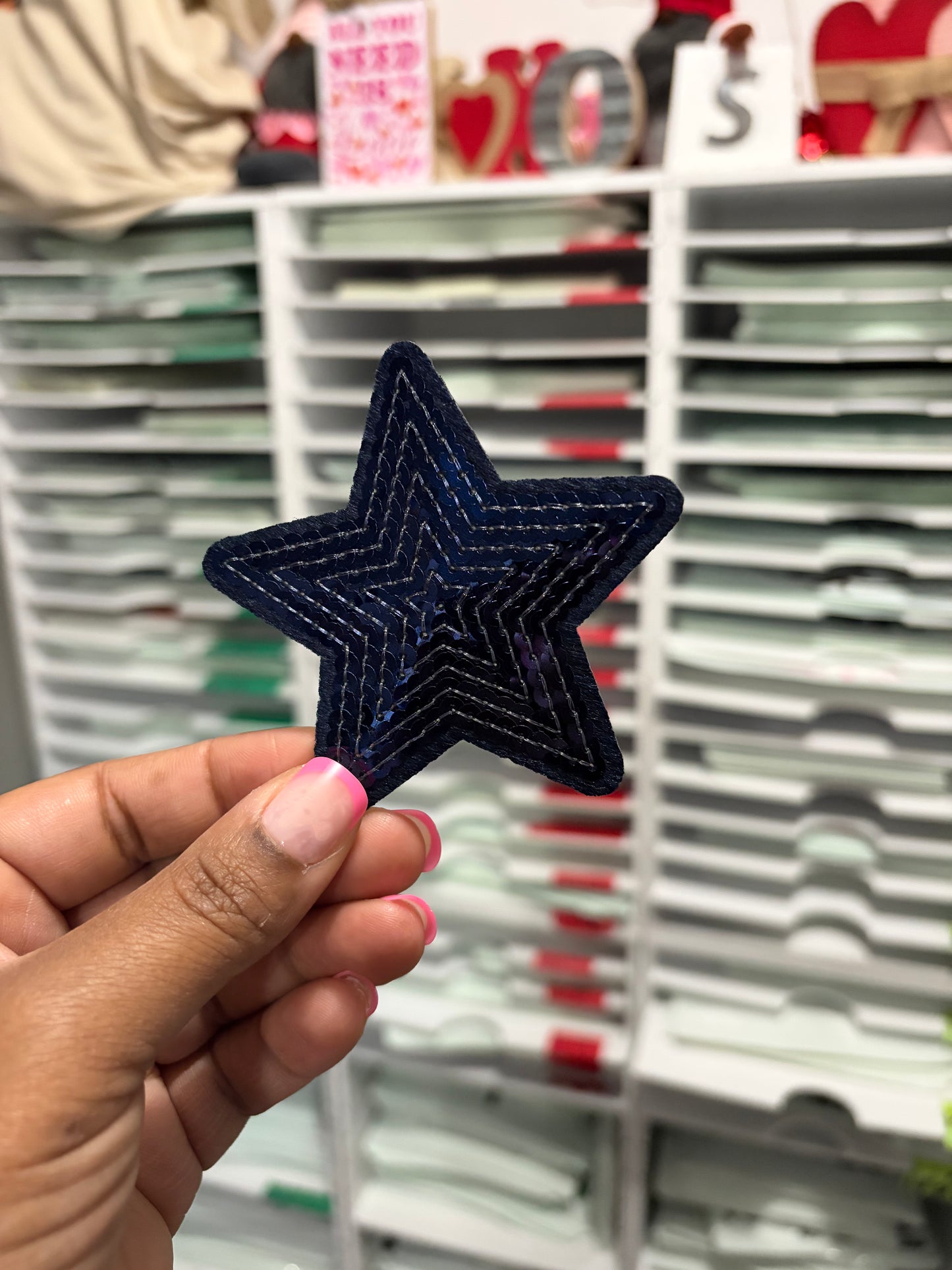 Navy Blue Star  Custom Embroidered Hat Patches for Trucker Hats | Iron On