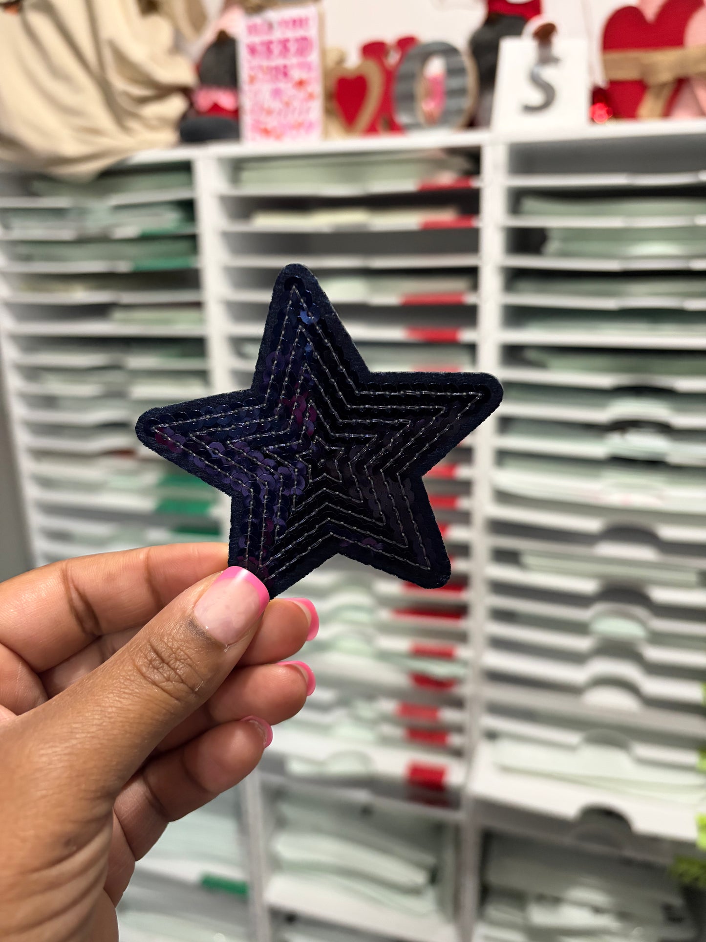 Navy Blue Star  Custom Embroidered Hat Patches for Trucker Hats | Iron On