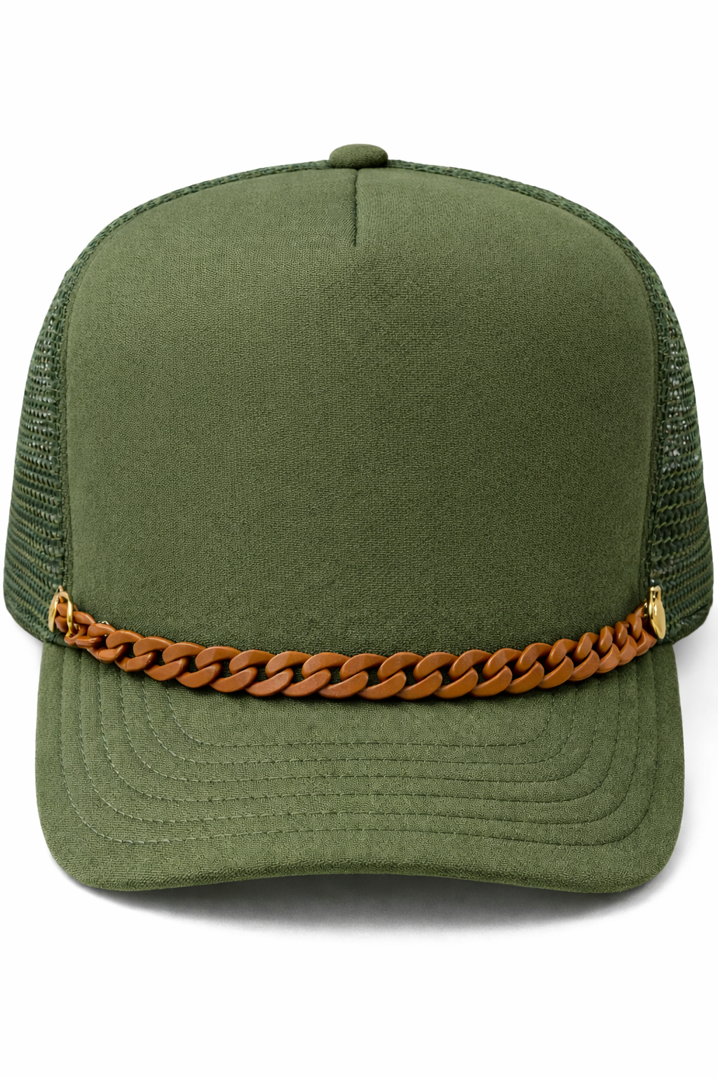 Brown Trucker Hat Chains, Junk Hat/ Junk Socks With Gold or Silver Lobster Claw