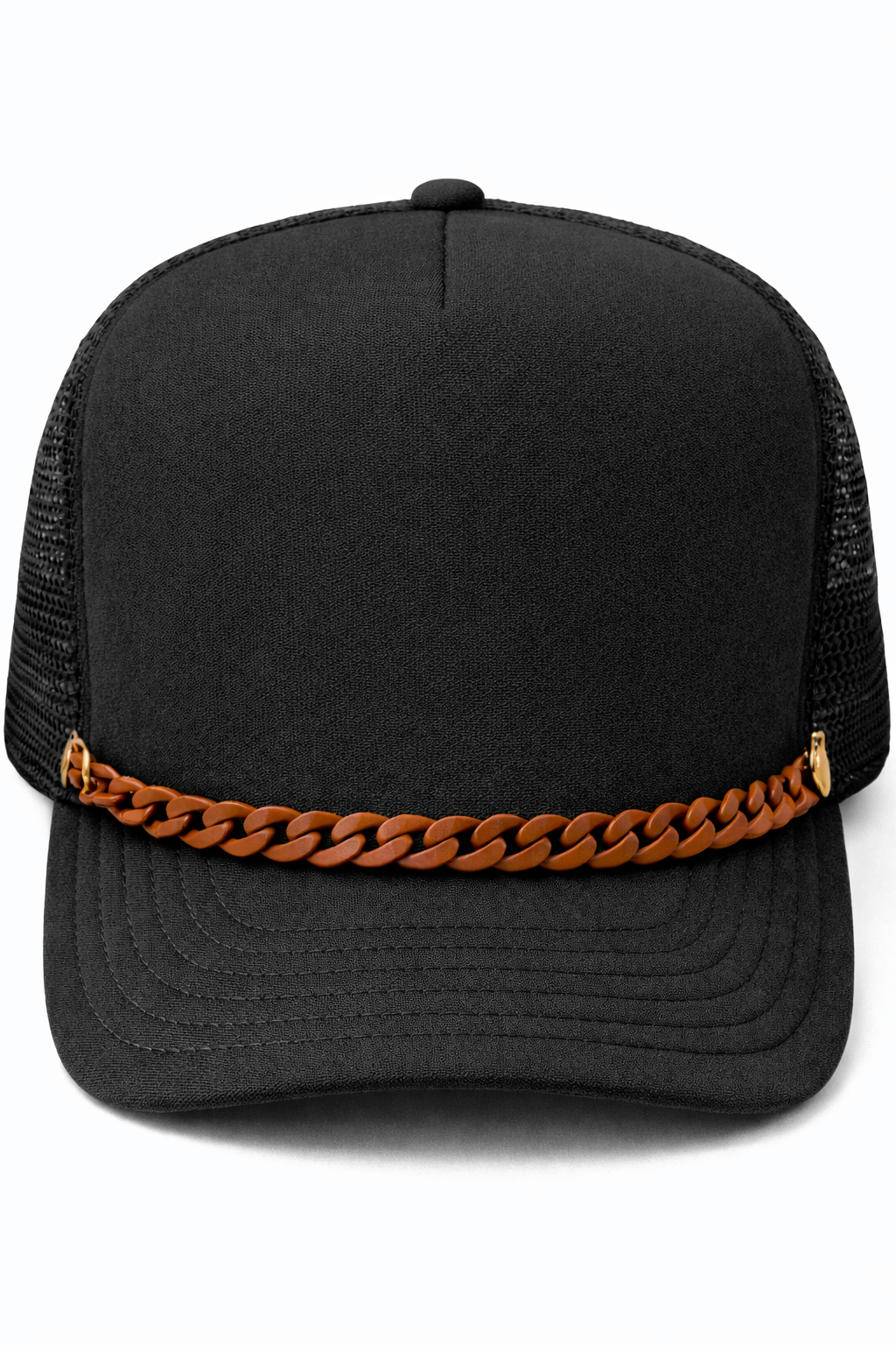 Brown Trucker Hat Chains, Junk Hat/ Junk Socks With Gold or Silver Lobster Claw