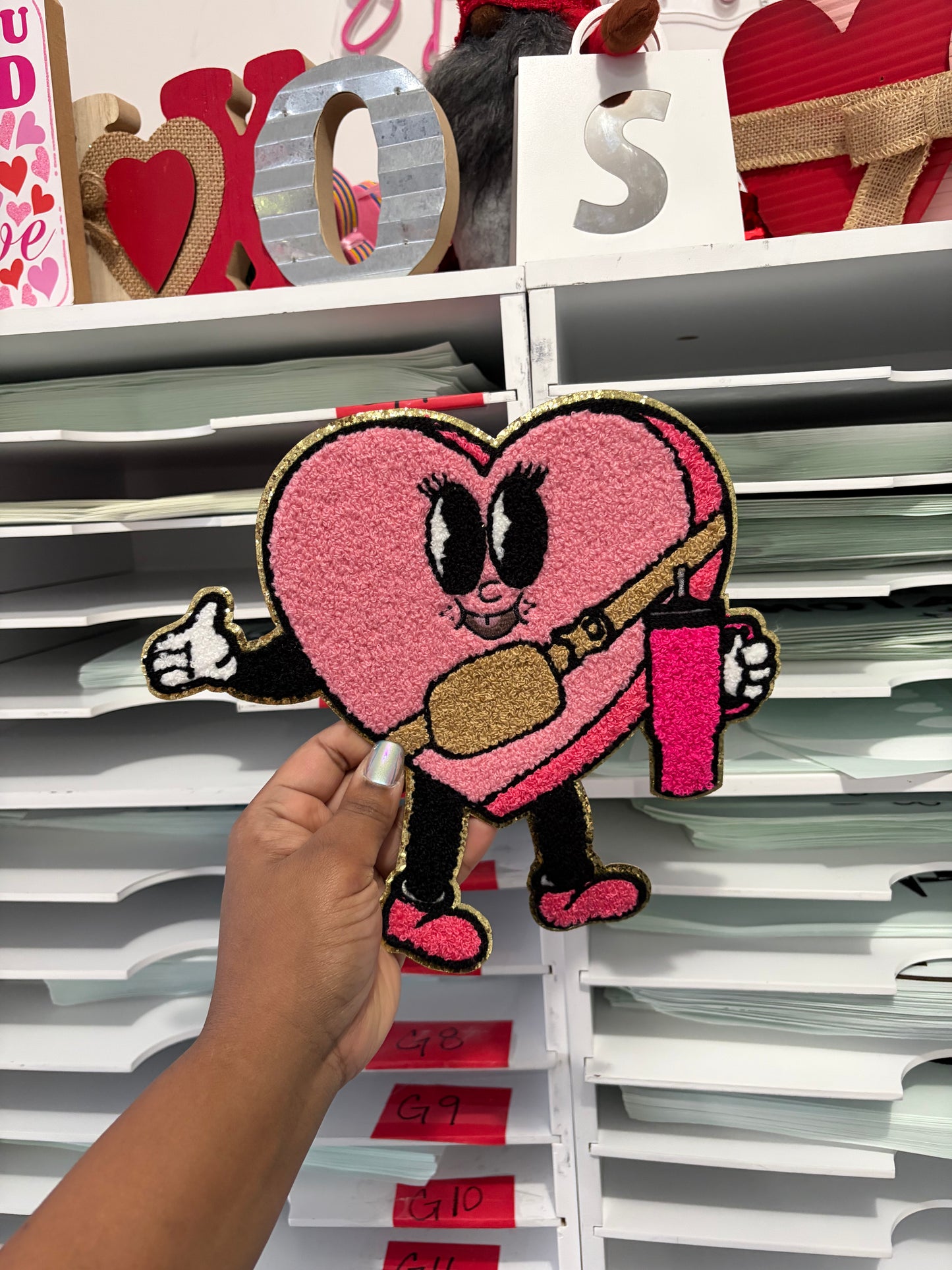 Bouje Heart Custom Chenille Patches for Jackets | Embroidered & Varsity Style