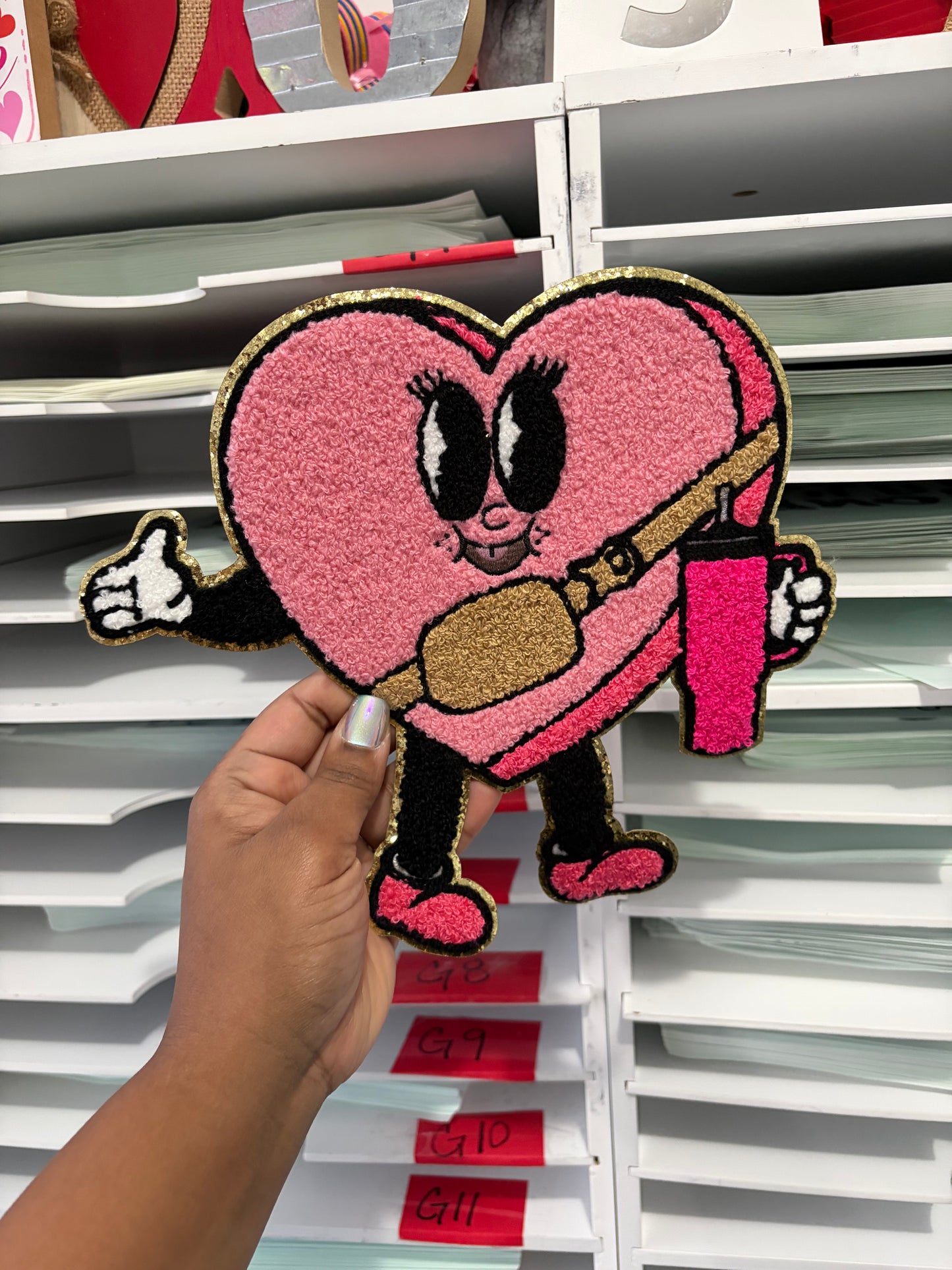 Bouje Heart Custom Chenille Patches for Jackets | Embroidered & Varsity Style