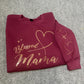 Gold Blessed Mama Spangle Transfer, Heat Transfer, Christian Transfer, Religious Shirt Design, Faith Based Bling Transfer
