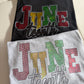 June Tenth Spangle Transfer, Heat Transfer, Juneteenth Transfer, Juneteenth Shirt Design, History Bling Transfer