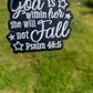 God is within her she will not Fall Embroidered Hat Patches for Trucker Hats | Iron On