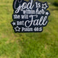 God is within her she will not Fall Embroidered Hat Patches for Trucker Hats | Iron On