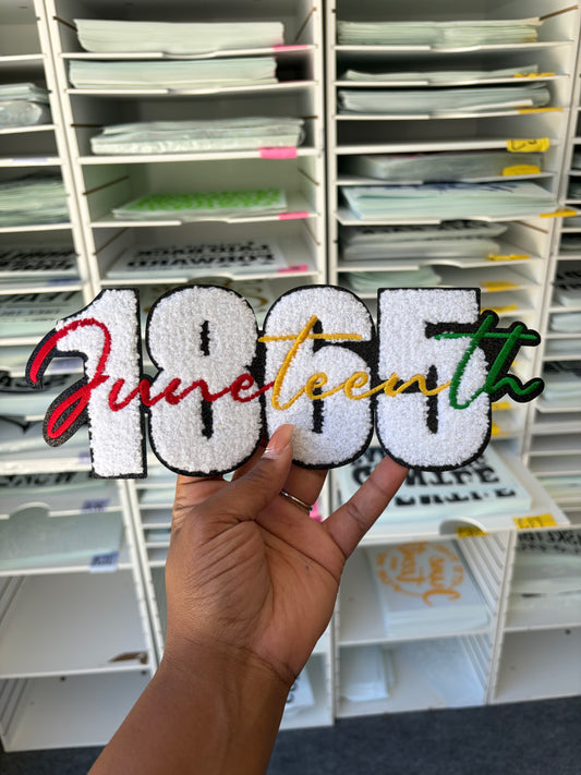 1865 Juneteenth  Chenille Patch | black History , Juneteenth Embroidered Patch