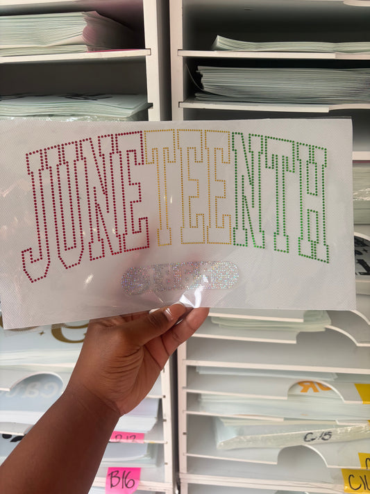Juneteenth  Spangle Transfer, Heat Transfer, Juneteenth Transfer, Juneteenth Shirt Design, History Bling Transfer