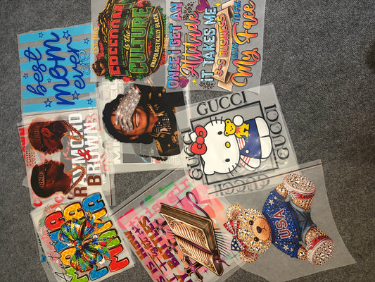 5 DTF Transfers BUNDLE (Pick your Theme)