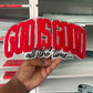 Red God is Good Chenille  Patch   | , Embroidered Patch
