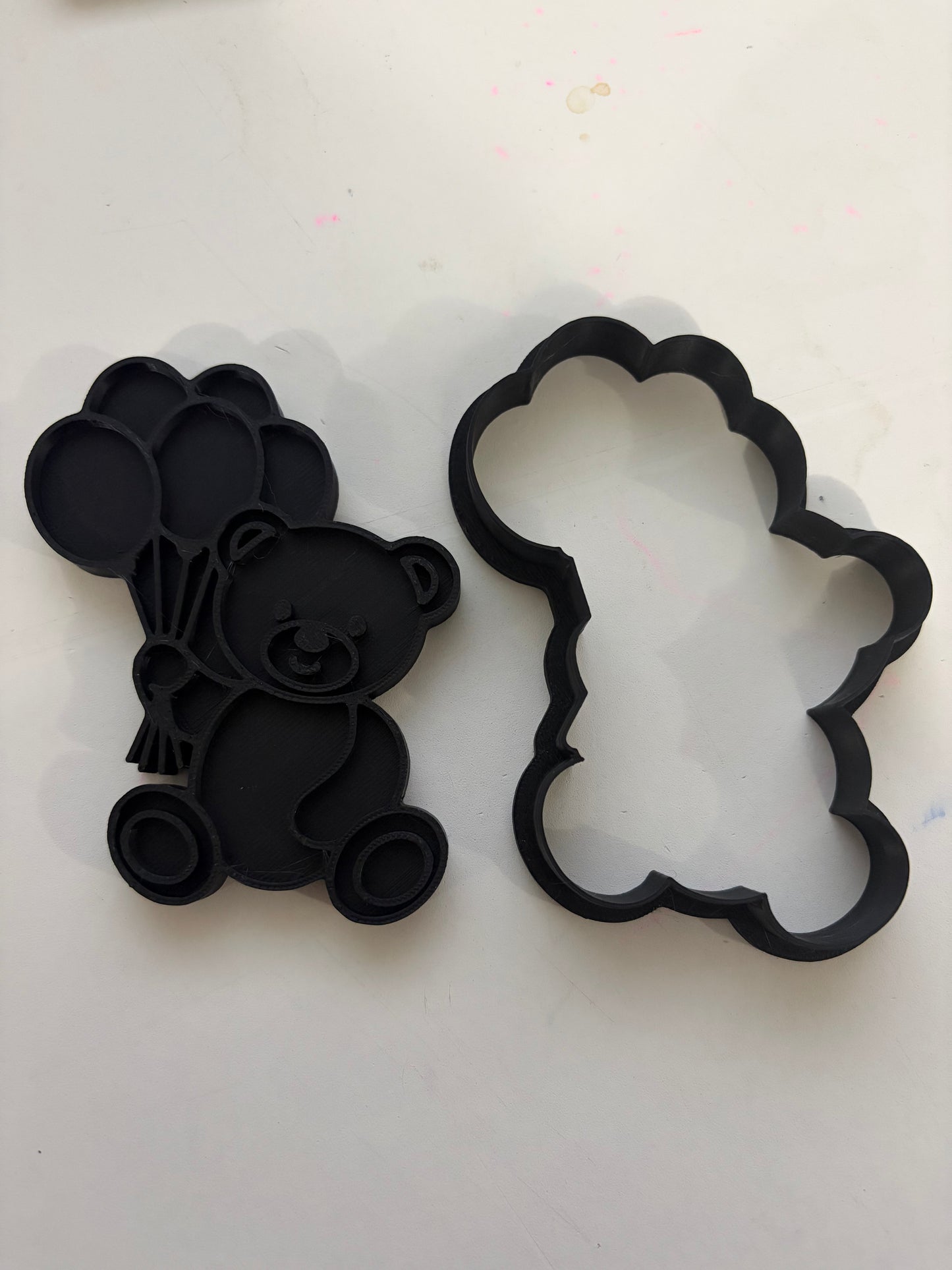 Bear with balloons Cookie Cutter & Stamp