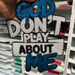 Royal Blue God Don't Play About me Chenille  Patch   | , Embroidered Patch