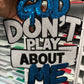 Royal Blue God Don't Play About me Chenille  Patch   | , Embroidered Patch