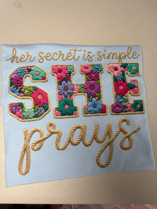Her Secret is Simple She Prays DTF TRANSFER