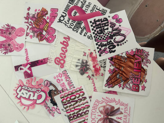 Breast Cancer UV Decals BUNDLE (10 Decals)