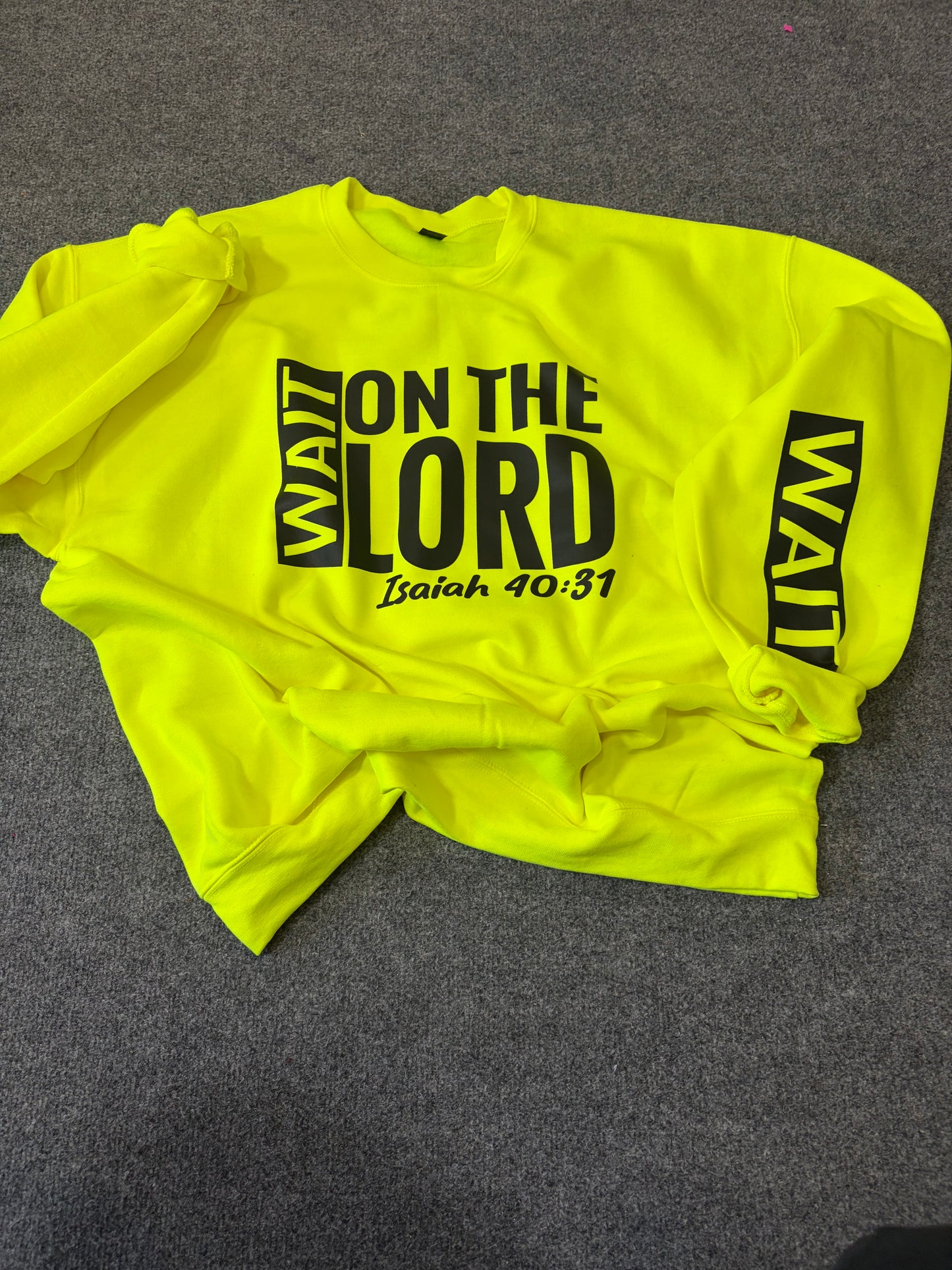 Wait on the Lord with Sleeve Sweatshirt