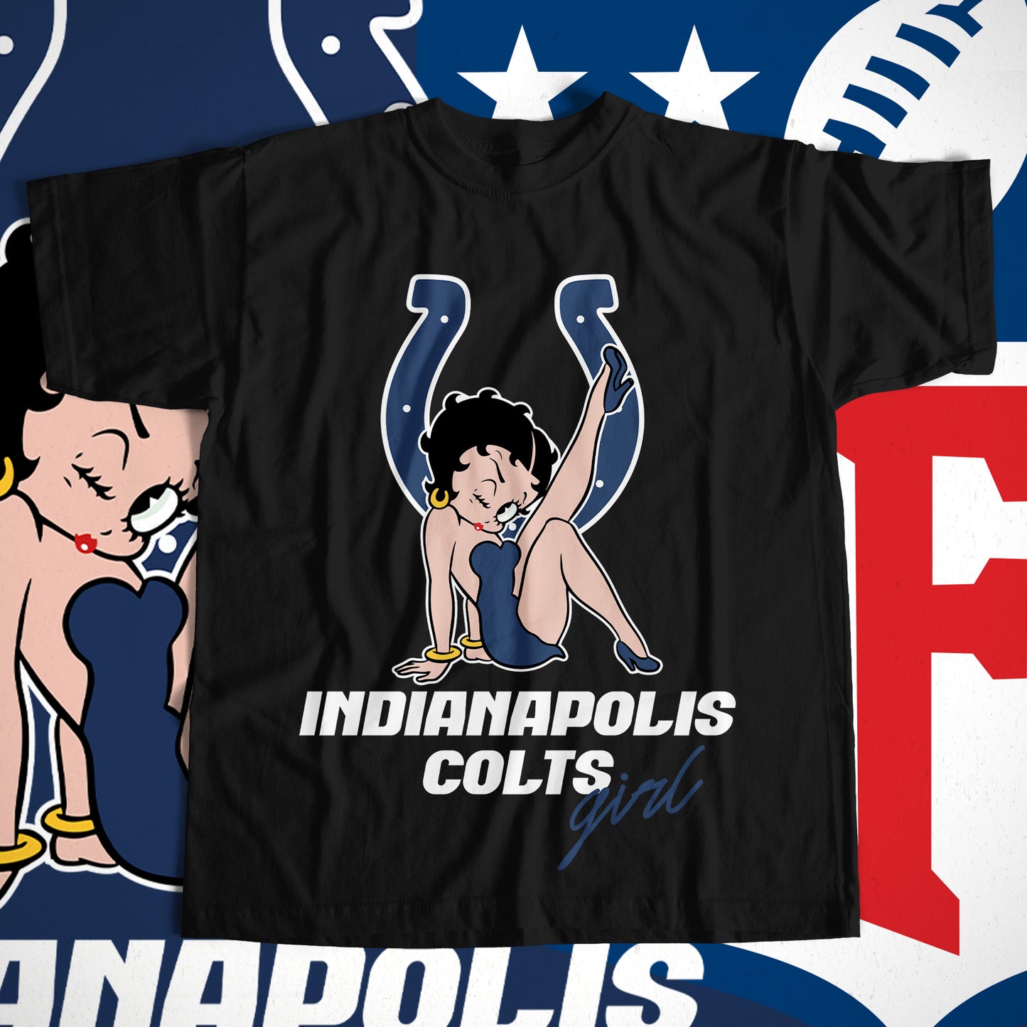 Betty Boop NFL Transfer Print Available in All Teams (All sizes Available)