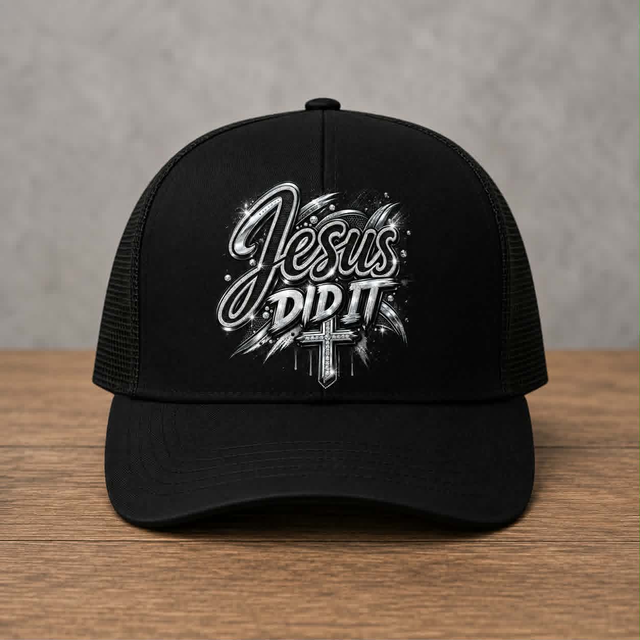 Jesus Did It Hat DTF Transfer