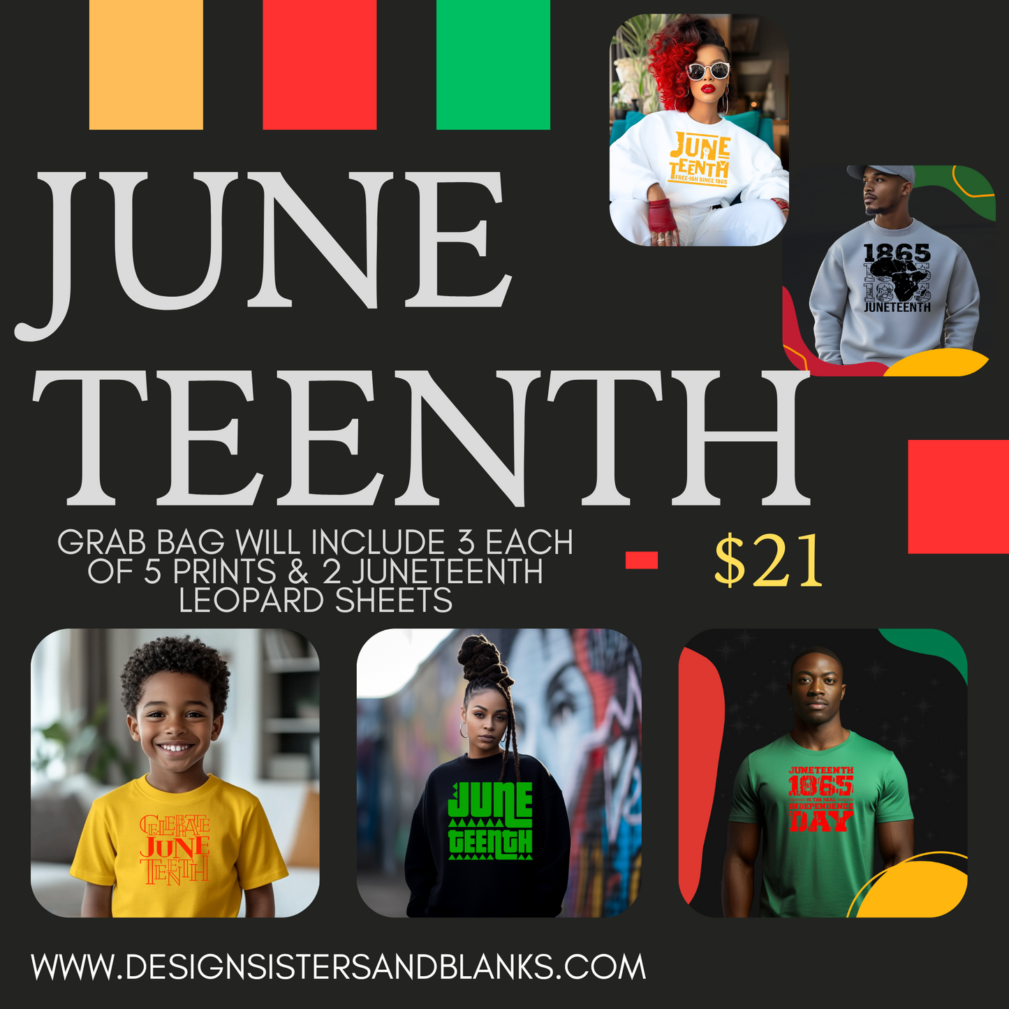 Juneteenth Screen Print & Leopard Sheets Grab Bag