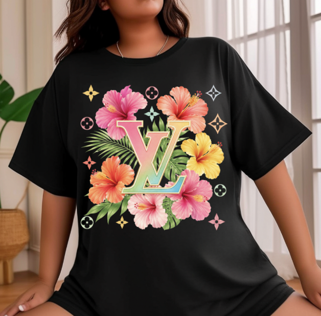 LV Floral DTF TRANSFER