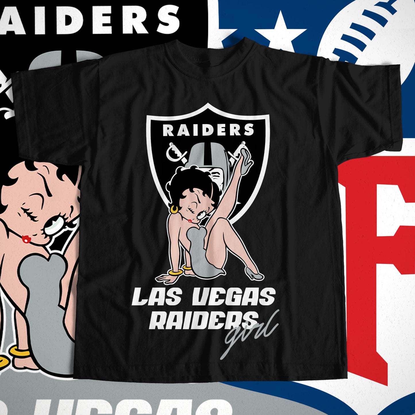 Betty Boop NFL Transfer Print Available in All Teams (All sizes Available)