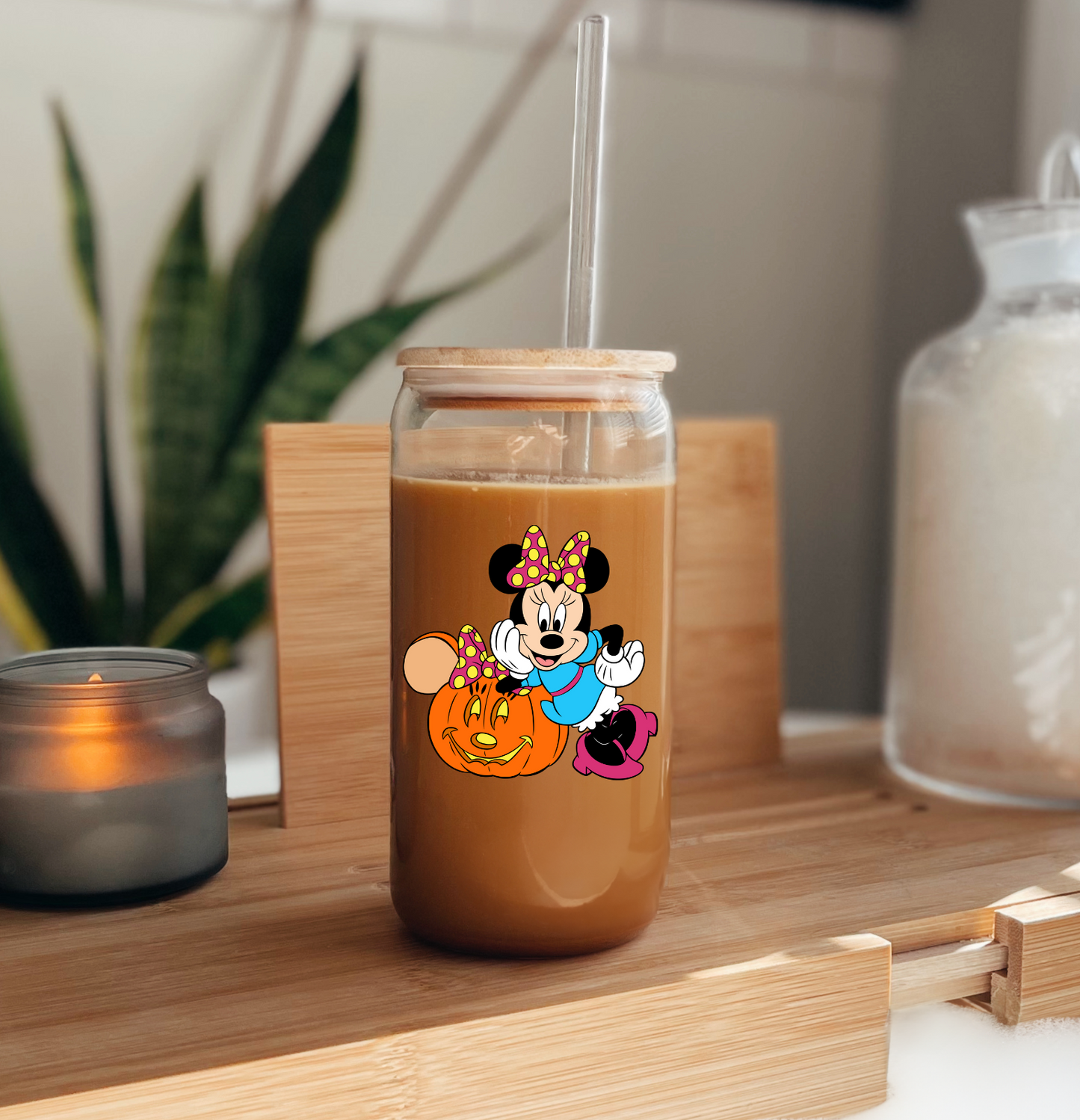 Minnie with Pumpkin  UV Decals