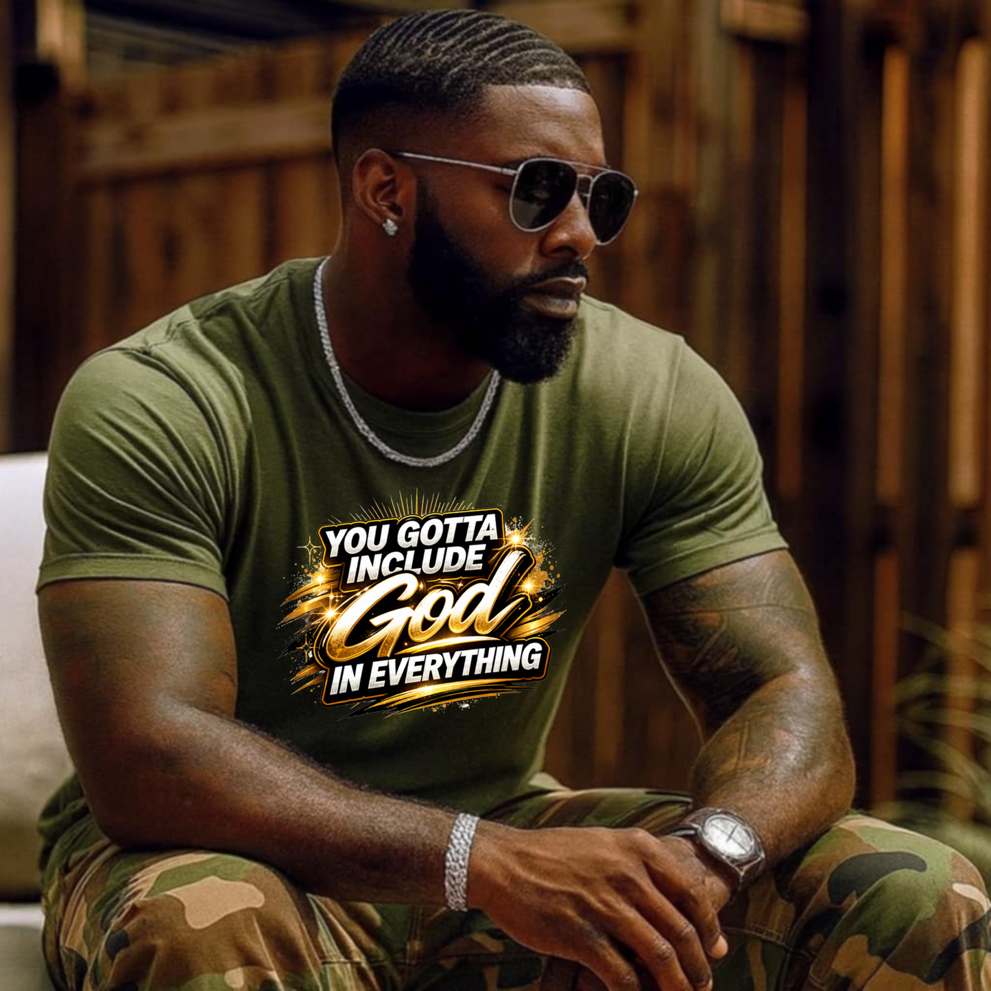 You Gotta Include God in Everything (Gold) DTF TRANSFER