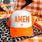 Amen with Cross  3 inch Hat Transfers