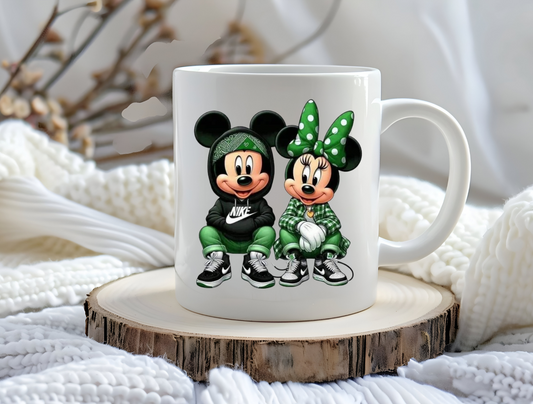 Green Mickey & Minney Decal