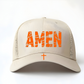Amen with Cross  3 inch Hat Transfers