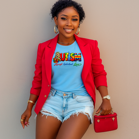 Autism with Rubic Cube, Accept Understand Love DTF Transfer