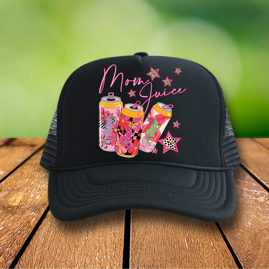 Mom Juice 3 inch Hat Transfers