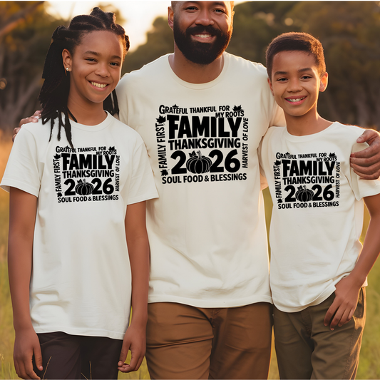 Family Thanksgiving 2026 Screen Print Transfers