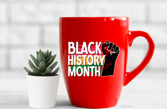 Black History Month Black Fist UV Decal