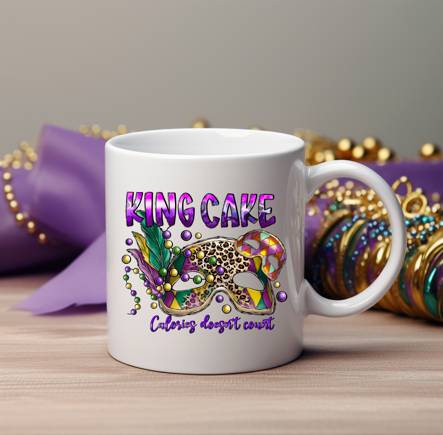 King Cake Calories Don't Count UV Decals