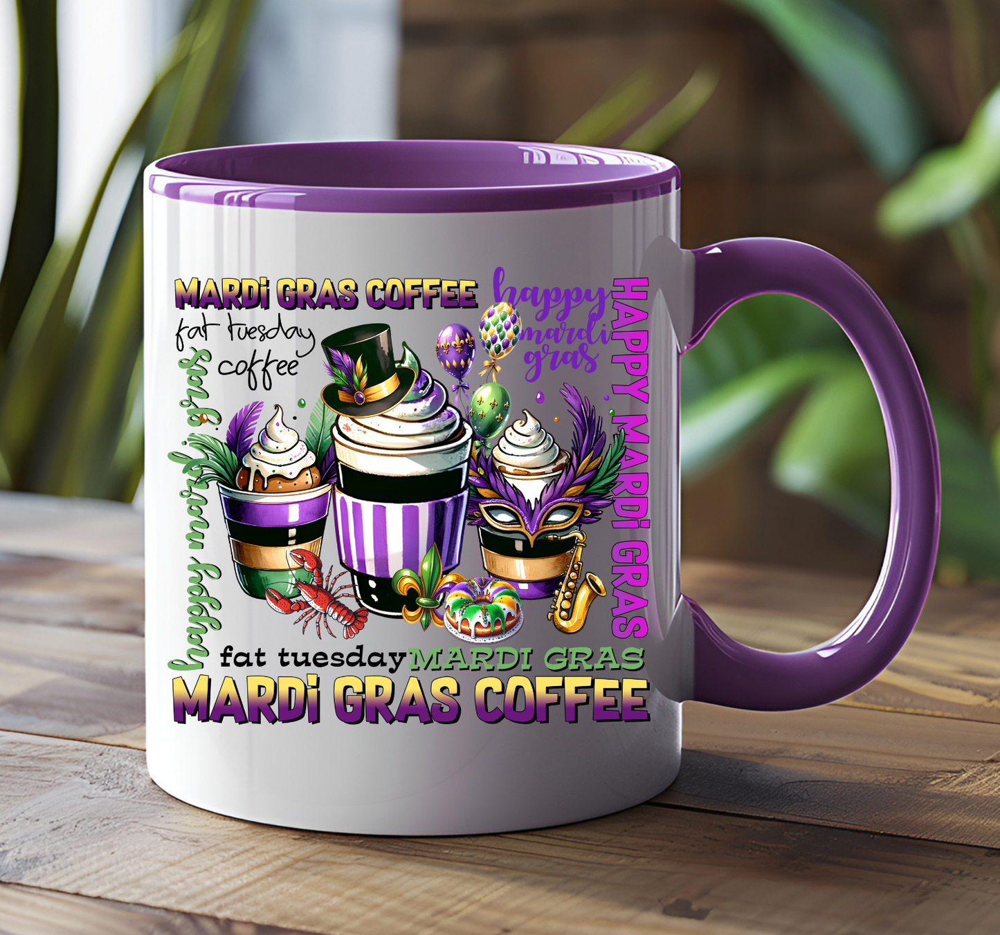 Mardi Gras Coffee UV Decals