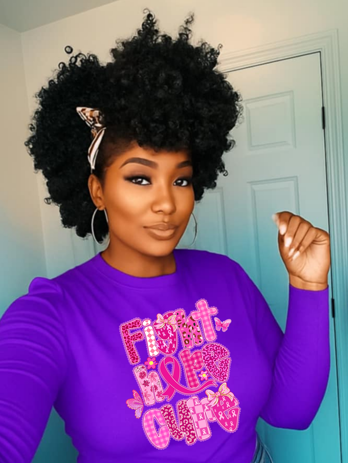 Fight Hope Cure Cancer Awareness DTF Transfer