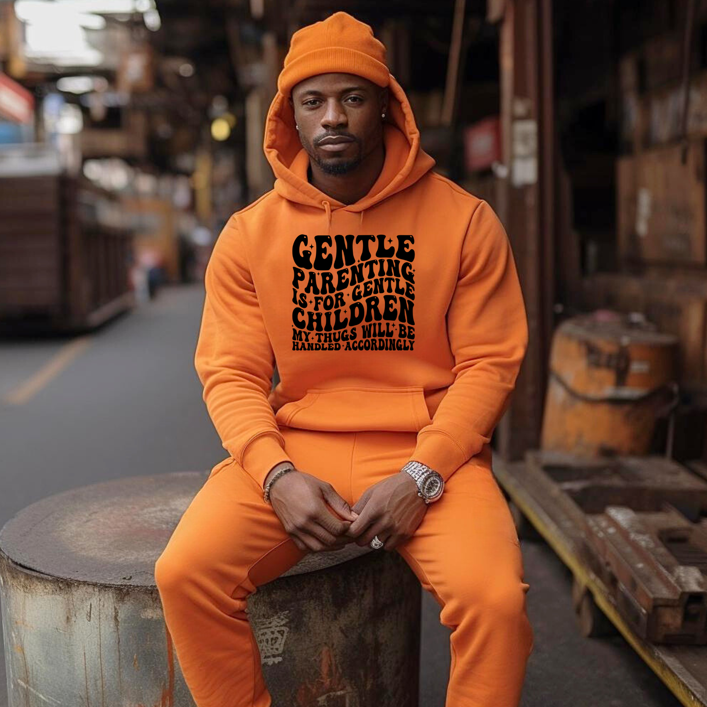 Gentle Parenting is for Gentle Children my thug will be handed accordingly  Single Color Screen Prints | Hot Peel One Color for T-Shirt and more