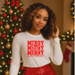 Merry Merry Merry Christmas w Bow Screen Prints