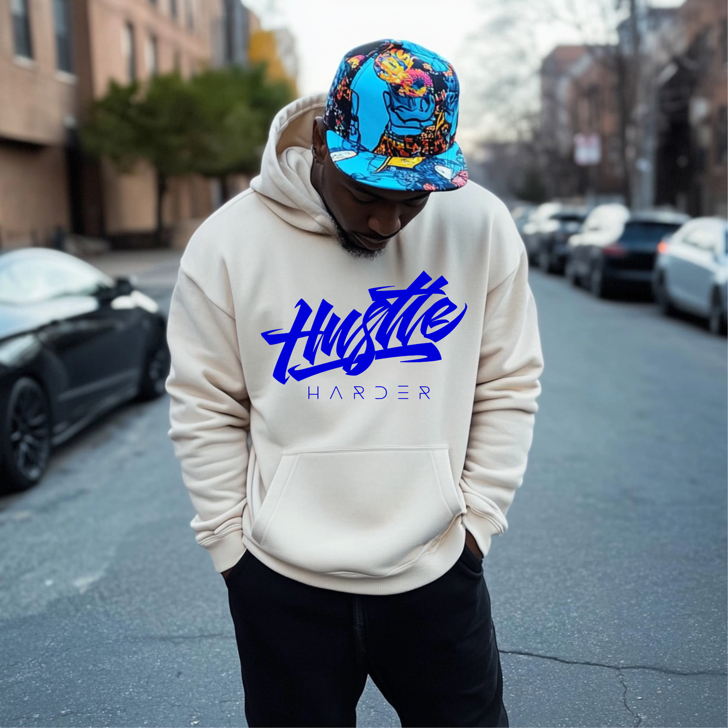 Hustle HarderSingle Color Screen Prints | Hot Peel One Color for T-Shirt and more / Motivation