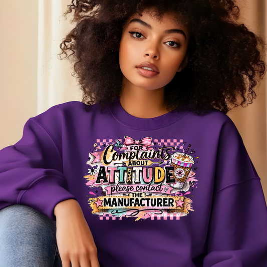 For Complaints About Attitude Contact the Manufacturer DTF Transfers